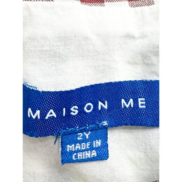 Maison Me Emma Collared Dress, Burgundy & Antique White 2Y - Picture 6 of 12